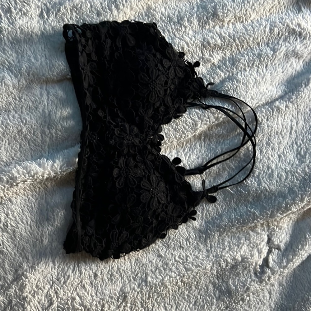 Black lace bralette